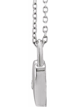 Platinum Natural Pink Sapphire Heart Lock Pendant