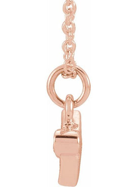 14K Yellow Gold .025 CTW Natural Diamond Petite Airplane 16-18