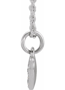 14K Yellow Gold .06 CTW Natural Diamond Petite Heart 16-18
