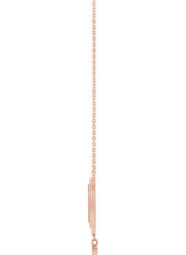 Sterling Silver .015 CT Natural Diamond Rosary Cross 18