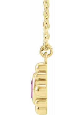 14K Yellow Gold 1/6 CT Natural Diamond Beaded 16-18