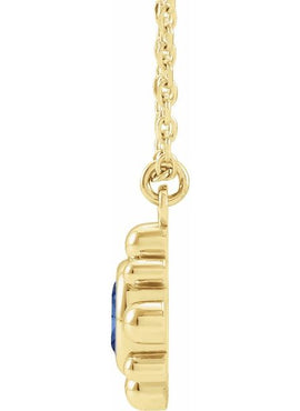 14K Yellow Gold 1/6 CT Natural Diamond Beaded 16-18