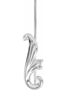 14K White Gold Left Ear Climber