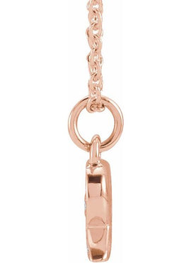 14K Yellow Gold .05 CTW Natural Diamond Petite Initial A 16-18