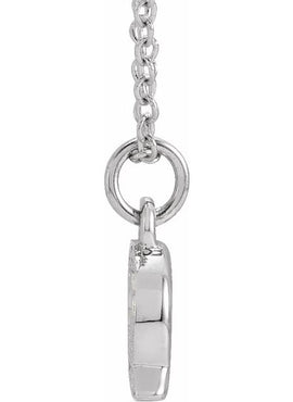 14K Yellow Gold .05 CTW Natural Diamond Petite Initial A 16-18