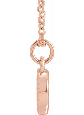 14K Yellow Gold .05 CTW Natural Diamond Petite Initial A 16-18