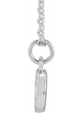 14K Yellow Gold .05 CTW Natural Diamond Petite Initial A 16-18