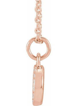 14K Yellow Gold .05 CTW Natural Diamond Petite Initial A 16-18