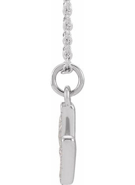 14K Yellow Gold .05 CTW Natural Diamond Petite Initial A 16-18