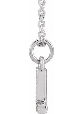 14K Yellow Gold .05 CTW Natural Diamond Petite Initial A 16-18
