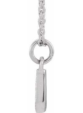 14K Yellow Gold .05 CTW Natural Diamond Petite Initial A 16-18