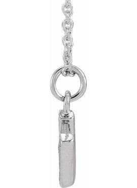 14K Yellow Gold .05 CTW Natural Diamond Petite Initial A 16-18