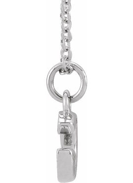 14K Yellow Gold .05 CTW Natural Diamond Petite Initial A 16-18