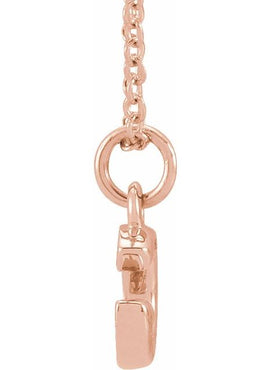 14K Yellow Gold .05 CTW Natural Diamond Petite Initial A 16-18