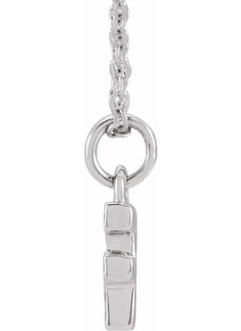 14K Yellow Gold .05 CTW Natural Diamond Petite Initial A 16-18