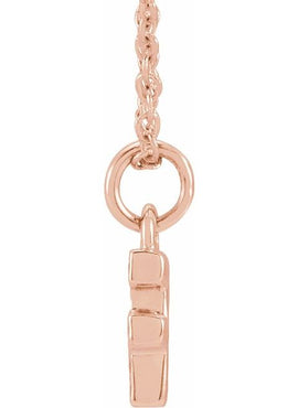 14K Yellow Gold .05 CTW Natural Diamond Petite Initial A 16-18