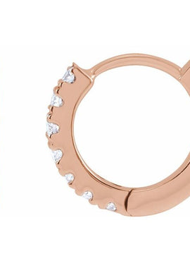 14K Yellow Gold 1/5 CTW Lab-Grown Diamond 10 mm Hoop Earrings