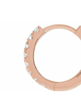 14K Yellow Gold 1/5 CTW Lab-Grown Diamond 10 mm Hoop Earrings