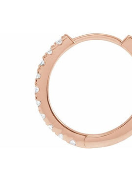 14K Yellow Gold 1/5 CTW Lab-Grown Diamond 10 mm Hoop Earrings