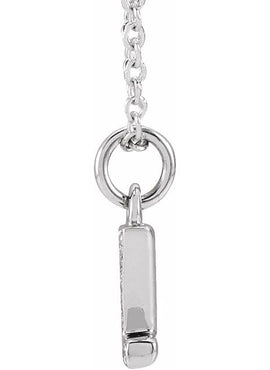 14K Yellow Gold .05 CTW Natural Diamond Petite Initial A 16-18