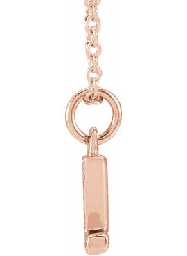 14K Yellow Gold .05 CTW Natural Diamond Petite Initial A 16-18