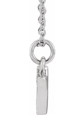 14K Yellow Gold .05 CTW Natural Diamond Petite Initial A 16-18