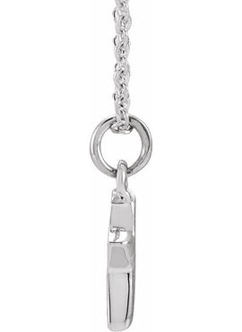 14K Yellow Gold .05 CTW Natural Diamond Petite Initial A 16-18
