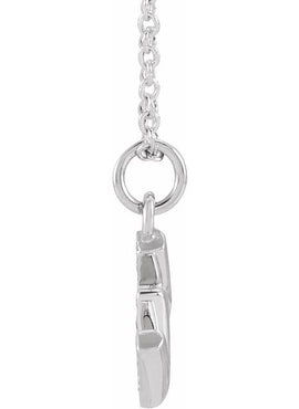 14K Yellow Gold .05 CTW Natural Diamond Petite Initial A 16-18