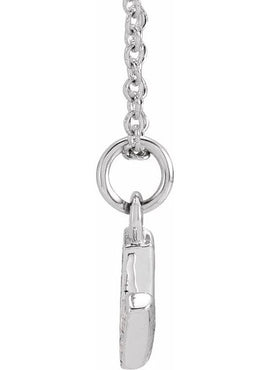 14K Yellow Gold .05 CTW Natural Diamond Petite Initial A 16-18