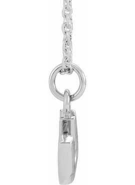 14K Yellow Gold .05 CTW Natural Diamond Petite Initial A 16-18