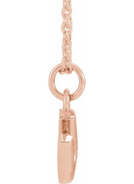 14K Yellow Gold .05 CTW Natural Diamond Petite Initial A 16-18