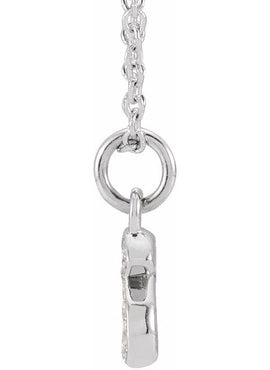 14K Yellow Gold .05 CTW Natural Diamond Petite Initial A 16-18