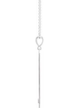14K Rose Gold .03 CTW Natural Diamond Engravable Bar 18