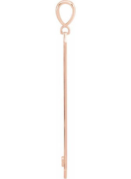 14K Rose Gold .03 CTW Natural Diamond Engravable Bar 18