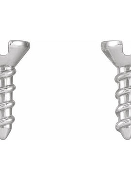 14K Rose Gold Screw Earrings