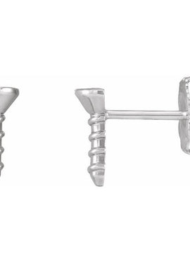 14K Rose Gold Screw Earrings