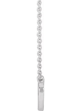14K White Gold Heart 18