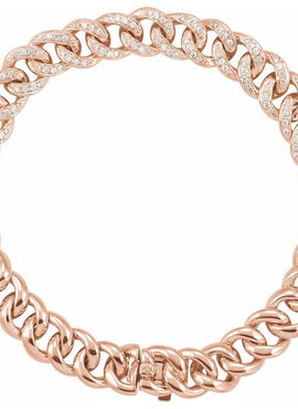 14K Yellow Gold 3/4 CTW Natural Diamond Curb 7