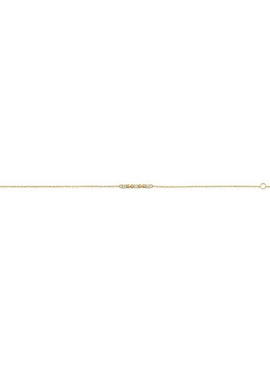 14K White Gold 1/10 CTW Natural Diamond Beaded Bar 6 1/2-7 1/2
