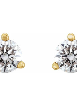 14K Yellow Gold 1/5 CTW Natural Diamond Earrings