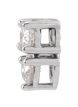 14K Rose Gold 1/4 CTW Natural Diamond Two-Stone Slide Pendant