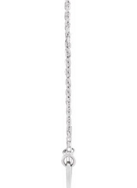 14K Yellow Gold Sideways Heart with Pierced Cross 18