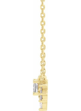 14K Yellow Gold Natural Citrine & .08 CTW Natural Diamond 18