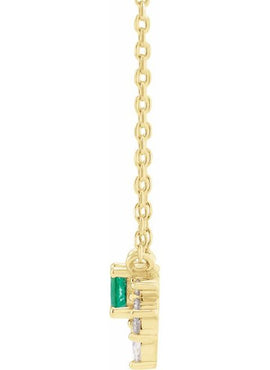 14K Yellow Gold Natural Citrine & .08 CTW Natural Diamond 18