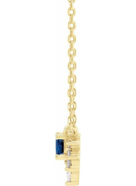 14K Yellow Gold Natural Citrine & .08 CTW Natural Diamond 18