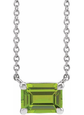 14K White Gold Natural Aquamarine 18
