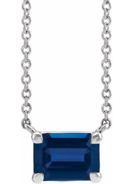14K White Gold Natural Aquamarine 18