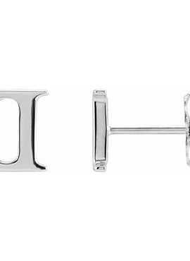 14K Yellow Gold Single Roman Numeral L Earring