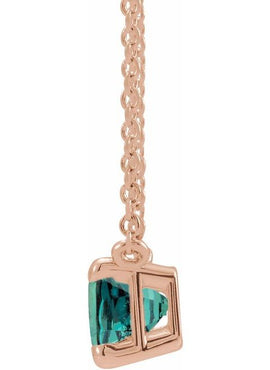 14K White Gold Natural Aquamarine 18