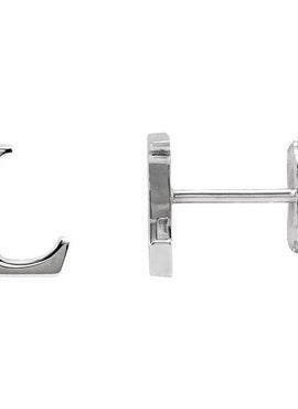 14K Yellow Gold Single Roman Numeral L Earring